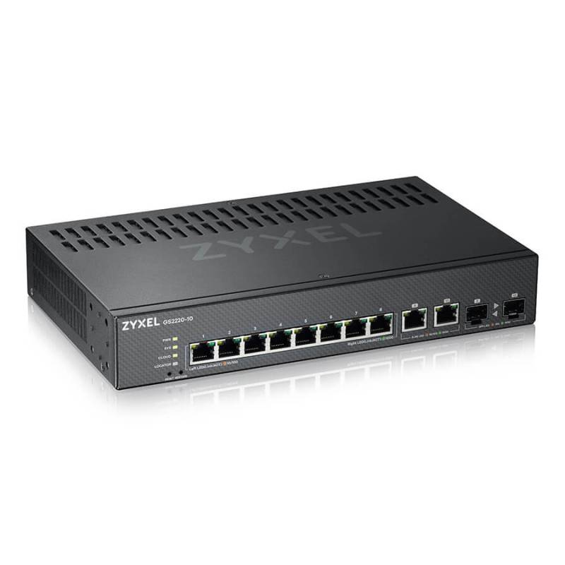 Zyxel GS2200-10 Managed Switch 8x Gigabit Ethernet, 2x RJ45/SFP Combo von Zyxel