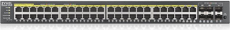 Zyxel GS2220-50HP - Switch - managed - 44 x 10/100/1000 (PoE+) + 4 x Kombi-Gigabit-SFP + 2 x Gigabit SFP - an Rack montierbar - PoE+ (375 W) von Zyxel