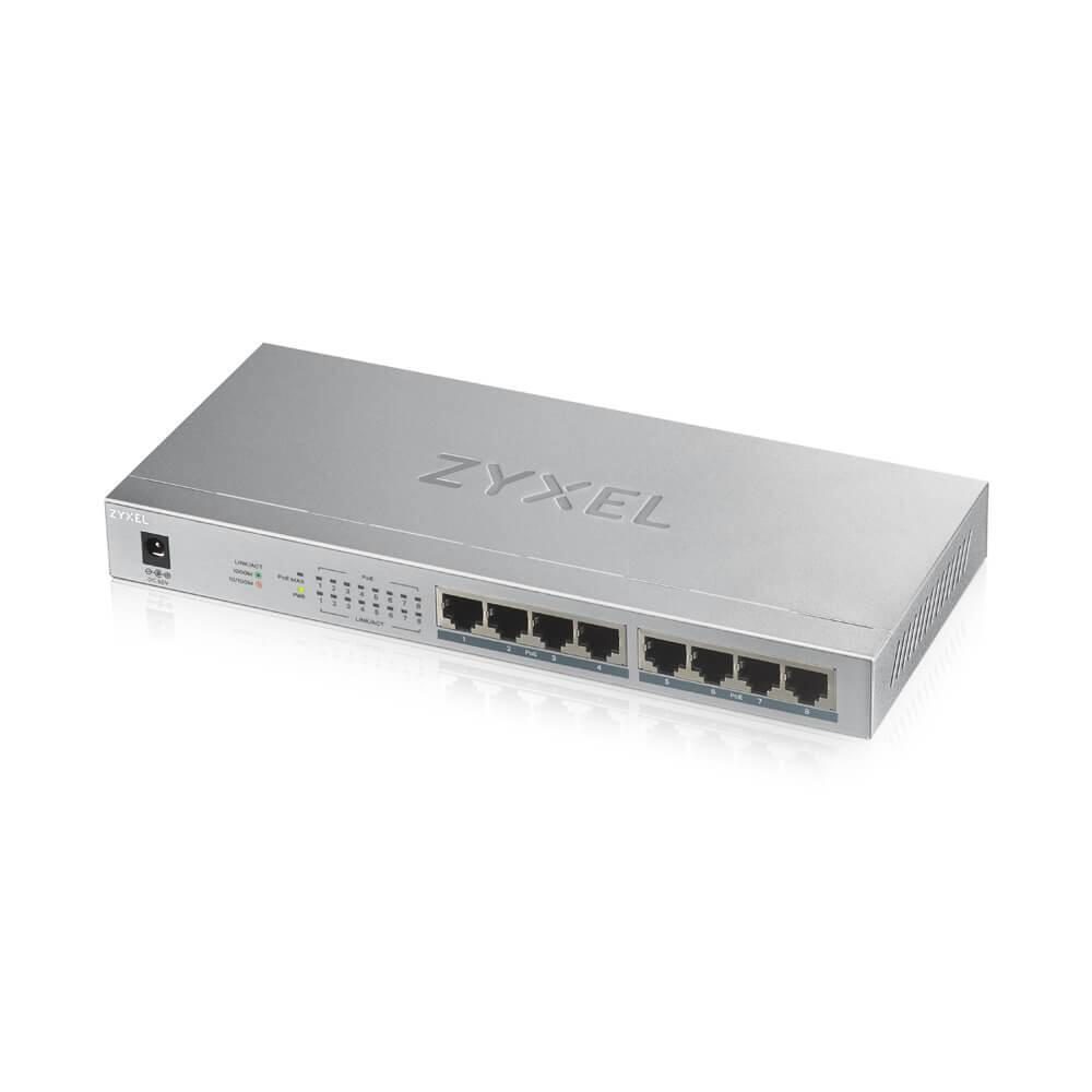 Zyxel Switch 8-Port Gigabit Ethernet PoE+ 60W unmanaged von Zyxel