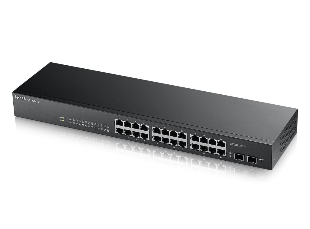 Zyxel ZYXEL 24 Port GbE L2 Smart Switch, rackmount, fanless V2 Netzwerk-Switch Zyxel ZYXEL 24 Port GbE L2 Smart Switch, rackmount, fanless V2 Netzwerk-Switch von Zyxel