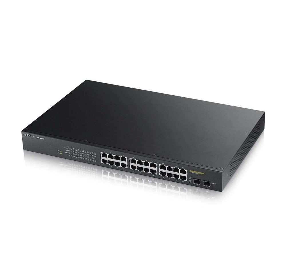 Zyxel ZYXEL GS1900-24HP v2 24-port GbE L2 PoE Smart Switch rackmount 170 Wat Netzwerk-Switch von Zyxel