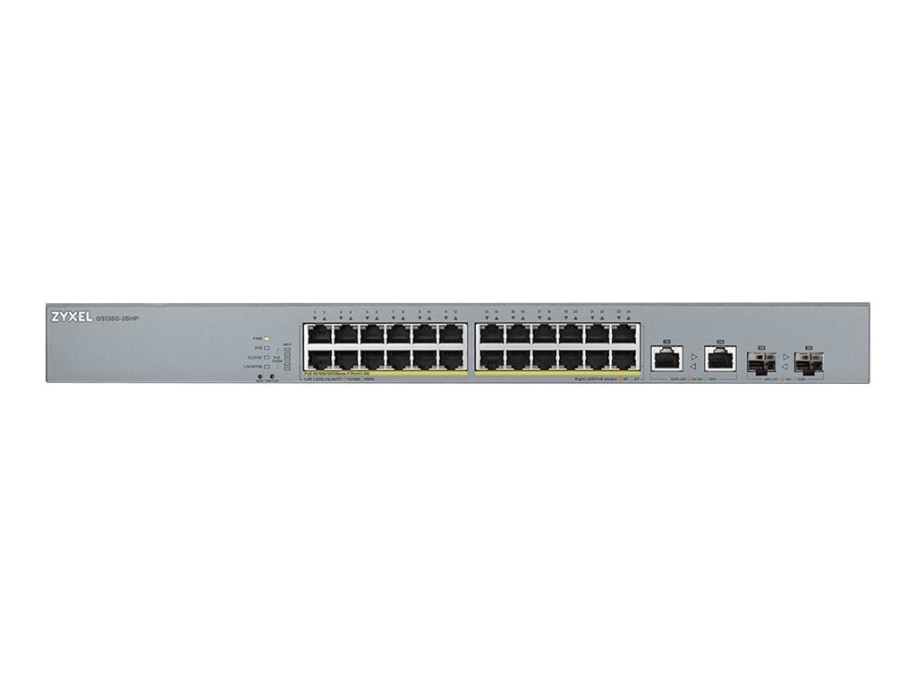 Zyxel ZYXEL Switch 26x GS1350-26HP PoE long range 375W Netzwerk-Switch Zyxel ZYXEL Switch 26x GS1350-26HP PoE long range 375W Netzwerk-Switch von Zyxel