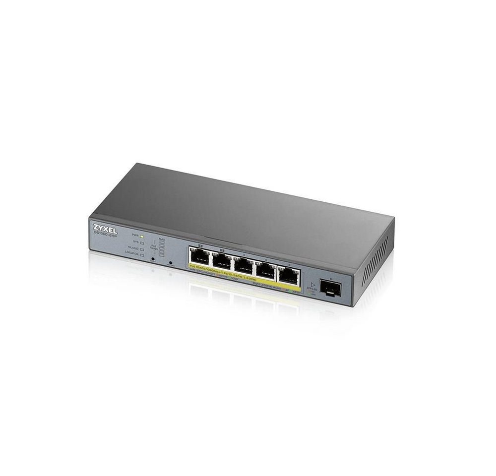 Zyxel ZYXEL Switch 6x GS1350-6HP PoE long range 60W 802.3BT Netzwerk-Switch von Zyxel