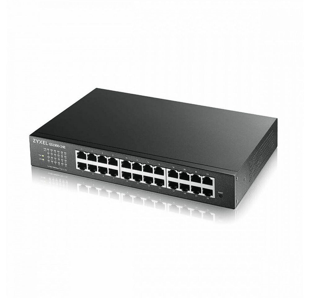 Zyxel ZyXEL GS1900-24E V3 24-Port GbE Switch, lüfterlos Netzwerk-Switch (lüfterloses Design für leisen Betrieb) von Zyxel