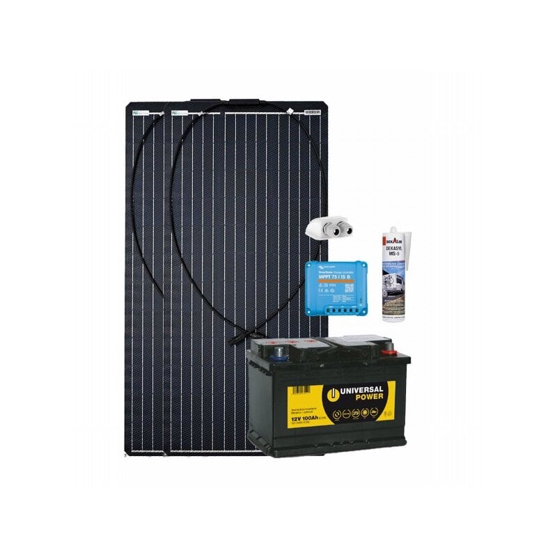 Wohnmobil Solar-Set 200W 100Ah Batterie Victron MPPT Solarladeregler Camper Autark von a-TroniX