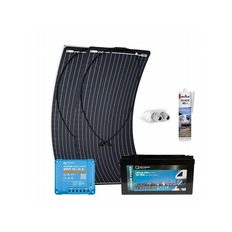Wohnmobil Solar-Set 200W LiFePO4 12V 150Ah und Victron MPPT Solarladeregler Autark Paket mit 0% MwSt nach §12 Abs. 3 UstG Wohnmobil Solar-Set 200W LiFePO4 12V 150Ah und Victron MPPT Solarladeregler Autark Paket mit 0% MwSt nach §12 Abs. 3 UstG von a-TroniX