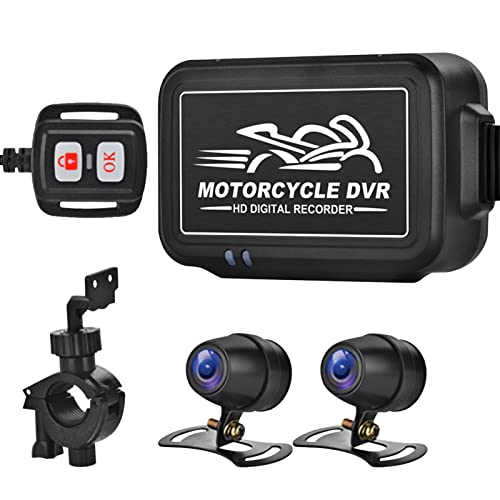 a-r Motorrad Dashcam – Motorrad Cam Recorder | Universal Kamera 150 Grad Weitwinkel Dual Channel 1080P Full HD Motorrad Fahren Recorder Front und Back Dual Kameras a-r Motorrad Dashcam – Motorrad Cam Recorder | Universal Kamera 150 Grad Weitwinkel Dual Channel 1080P Full HD Motorrad Fahren Recorder Front und Back Dual Kameras von a-r
