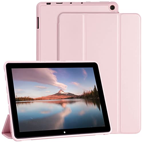 AMZCASE Hülle für alle neuen Amazon Fire HD 10 und Fire HD 10 Plus Tablets (nur kompatibel mit der 11. Generation 2021) – Ultraleichte Slim Shell Stand Cover Auto Wake/Sleep (Pink) von aMZCaSE