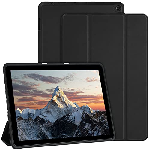 AMZCASE Hülle für alle neuen Amazon Fire HD 10 und Fire HD 10 Plus Tablets (nur kompatibel mit der 11. Generation 2021) – Ultraleichte Slim Shell Stand Cover Auto Wake/Sleep (Schwarz) von aMZCaSE