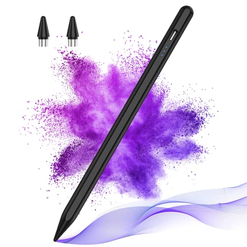 Stylus Pen für Touchscreens Android,Stylus Pencil für Tablet,Tablet Stylus Kompatibel Samsung/Huawei/Tablet/Phone/Lenovo/XiaoMi,Kapazitiver Stift mit 2 Ersatzspitzen,Schwarz von aMZCaSE