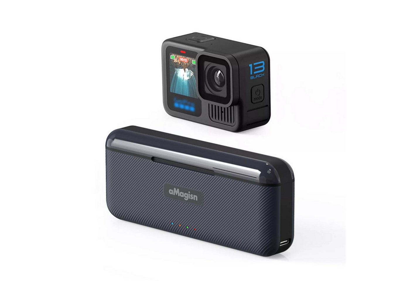 aMagisn Akku-Ladegehäuse für GoPro Hero 13 Tragbare Schnellladebox Akku-Ladestation aMagisn Akku-Ladegehäuse für GoPro Hero 13 Tragbare Schnellladebox Akku-Ladestation von aMagisn