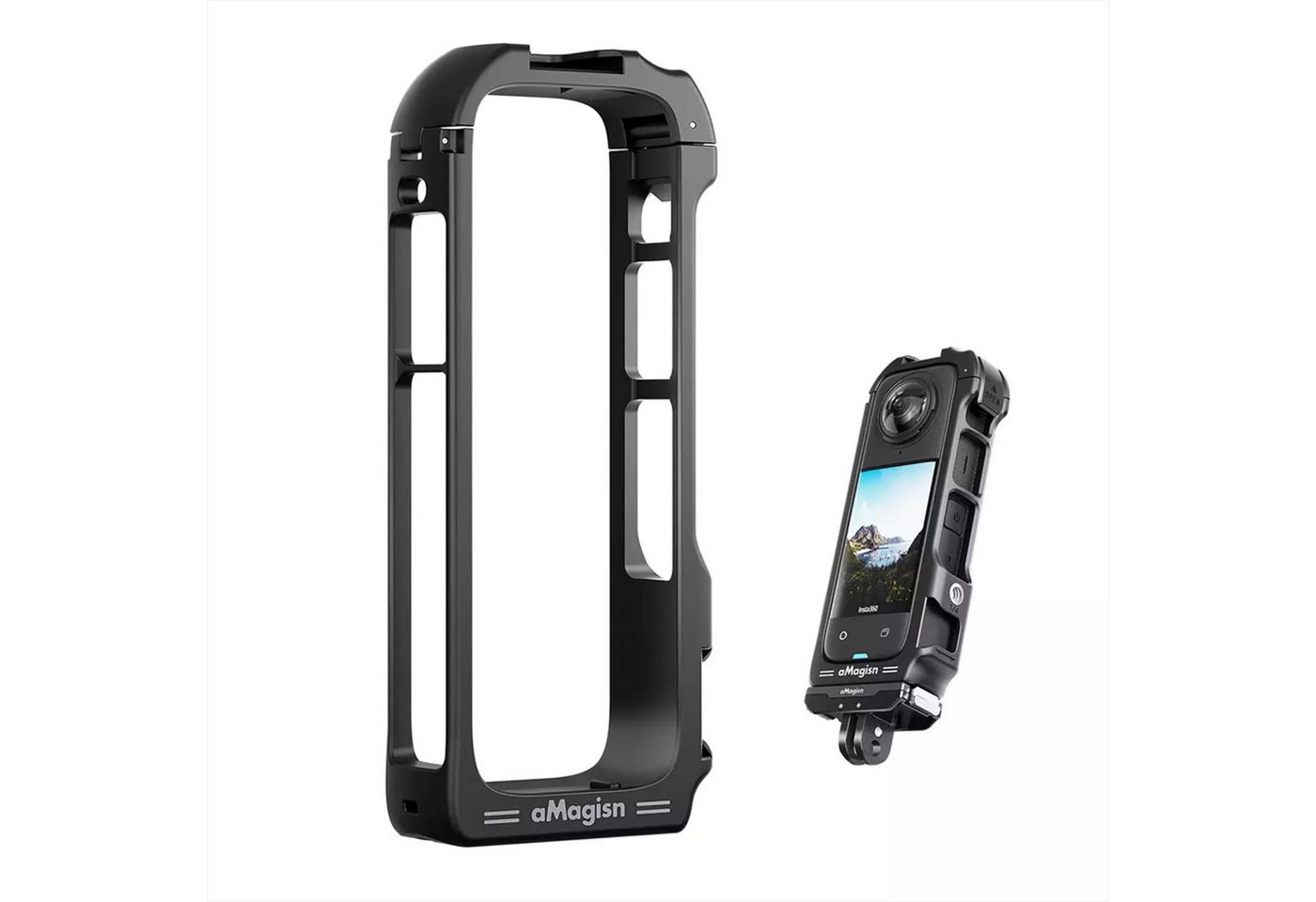aMagisn Kamerazubehör-Set Schnellverschluss-Kunststoff-Rahmenkäfig für Insta360 X4 Schutz aMagisn Kamerazubehör-Set Schnellverschluss-Kunststoff-Rahmenkäfig für Insta360 X4 Schutz von aMagisn