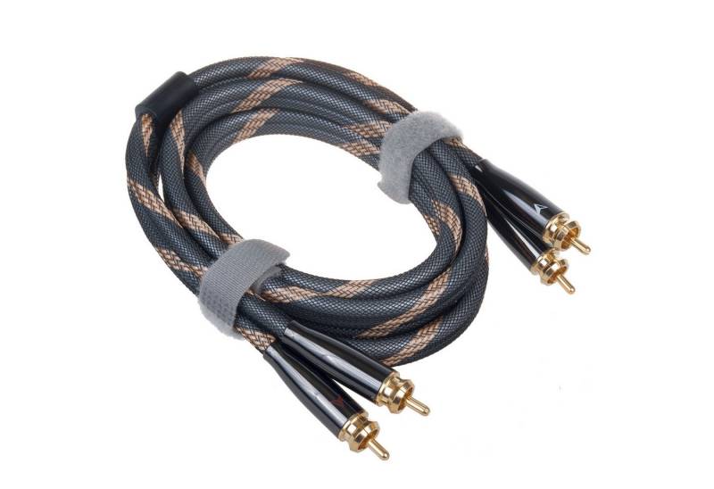 ab-com HQ 2XCINCH 1 Audio-Kabel, Cinch, Cinch (150 cm), Kabel AB HQ 2xCINCH 1,5m Cinch Audio Anschlusskabel von ab-com