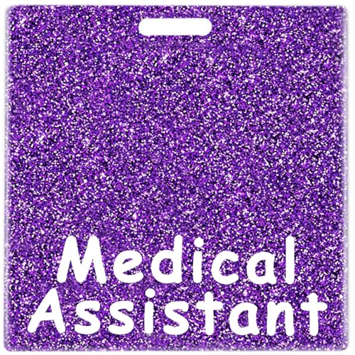 Abamilaka Abzeichen für medizinische Assistenten, Lila, Krankenschwestergeschenk, Pflegezubehör, Acryl, glitzernd, horizontales Abzeichen, Freunde, Kollegen, Ausweis, Namenskarte Abamilaka Abzeichen für medizinische Assistenten, Lila, Krankenschwestergeschenk, Pflegezubehör, Acryl, glitzernd, horizontales Abzeichen, Freunde, Kollegen, Ausweis, Namenskarte von abamilaka