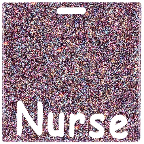 Abamilaka Bling schillerndes Krankenschwester-Abzeichen, Kumpelkarte, horizontales Abzeichen, Spule, Krankenschwestern, Geschenke, Acryl, Glitzer, Kollegen, Krankenschwestern, Pflegezubehör Abamilaka Bling schillerndes Krankenschwester-Abzeichen, Kumpelkarte, horizontales Abzeichen, Spule, Krankenschwestern, Geschenke, Acryl, Glitzer, Kollegen, Krankenschwestern, Pflegezubehör von abamilaka