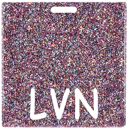 Abamilaka Bunte LVN-Abzeichen, Acryl, schillernd, glitzernd, Ausweishalter, Pflegezubehör, horizontale Ausweise, Namenskarten, Glitzer, Krankenschwestergeschenk für Frauen, Identifikationsetiketten Abamilaka Bunte LVN-Abzeichen, Acryl, schillernd, glitzernd, Ausweishalter, Pflegezubehör, horizontale Ausweise, Namenskarten, Glitzer, Krankenschwestergeschenk für Frauen, Identifikationsetiketten von abamilaka