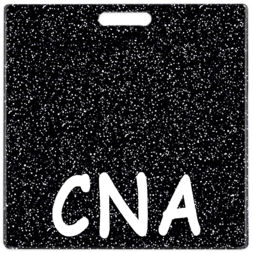 Abamilaka CNA-Ausweishalter, glitzernd, schwarz, glitzernd, für Freunde, Kollegen, Krankenschwestern, Geschenke für Frauen, Acryl, Pflegezubehör, horizontale Ausweise, Namenskarten Abamilaka CNA-Ausweishalter, glitzernd, schwarz, glitzernd, für Freunde, Kollegen, Krankenschwestern, Geschenke für Frauen, Acryl, Pflegezubehör, horizontale Ausweise, Namenskarten von abamilaka