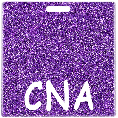 Abamilaka CNA Badge Buddy Kartenhalter, lila, glitzernd, Acryl, Pflegezubehör, Krankenschwester, Kollegen, Geschenke für Frauen, horizontale Identifikationsanhänger, Ausweis, Namenskarten Abamilaka CNA Badge Buddy Kartenhalter, lila, glitzernd, Acryl, Pflegezubehör, Krankenschwester, Kollegen, Geschenke für Frauen, horizontale Identifikationsanhänger, Ausweis, Namenskarten von abamilaka