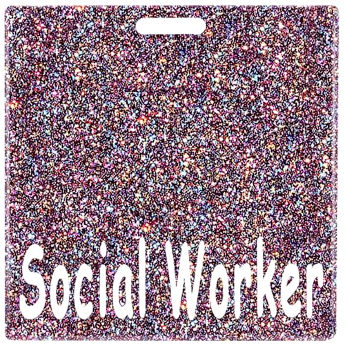 Abamilaka Farbenfroher Kartenhalter für Sozialarbeiter, schillerndes Glitzer-Acryl, glitzernd, Pflegezubehör, Krankenschwestergeschenk für Frauen, Kollegen, Ausweis, Namenskarten Abamilaka Farbenfroher Kartenhalter für Sozialarbeiter, schillerndes Glitzer-Acryl, glitzernd, Pflegezubehör, Krankenschwestergeschenk für Frauen, Kollegen, Ausweis, Namenskarten von abamilaka
