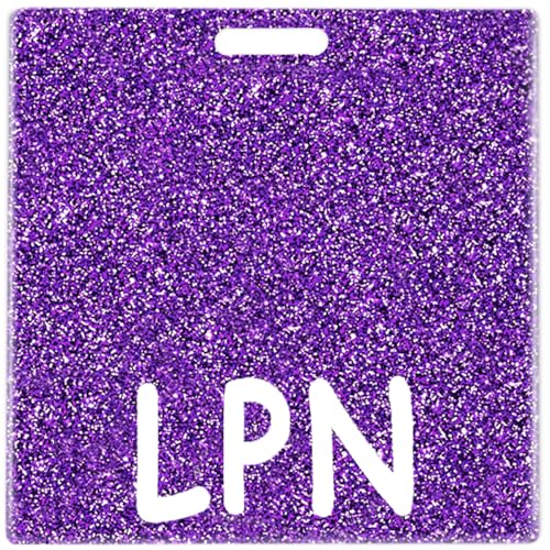 Abamilaka LPN Badge Buddy Kartenhalter, Glitzer, Bling, Logo, horizontal, Acryl, Pflegezubehör, Kollegen, Krankenschwestern, Geschenke für Frauen, Ausweis, Namenskarten, Identifikationsetiketten Abamilaka LPN Badge Buddy Kartenhalter, Glitzer, Bling, Logo, horizontal, Acryl, Pflegezubehör, Kollegen, Krankenschwestern, Geschenke für Frauen, Ausweis, Namenskarten, Identifikationsetiketten von abamilaka