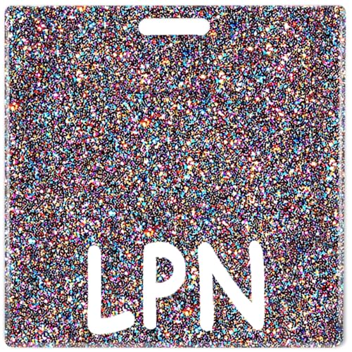 Abamilaka LPN Badge Buddy Kartenhalter, schillernd, horizontal, bunt, glitzernd, Acryl, Pflegezubehör, Glitzer, Kollegen, Krankenschwester, Geschenke für Frauen, Ausweise, Namenskarten Abamilaka LPN Badge Buddy Kartenhalter, schillernd, horizontal, bunt, glitzernd, Acryl, Pflegezubehör, Glitzer, Kollegen, Krankenschwester, Geschenke für Frauen, Ausweise, Namenskarten von abamilaka