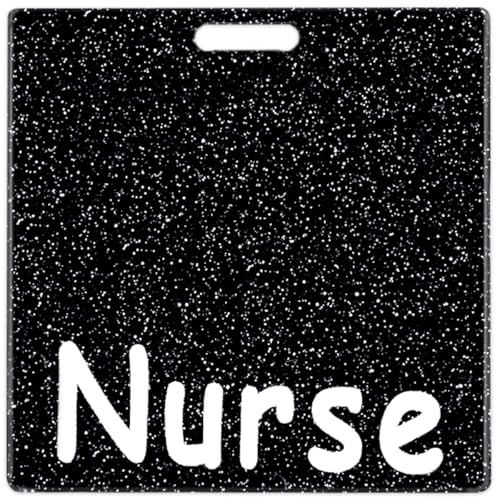 Abamilaka Schwarze Krankenschwester-Abzeichen, Buddy Karte, horizontal, glitzernd, Acryl, Abzeichen für Kollegen, Krankenschwestern, Pflegezubehör, Ausweis, Namenskarte Abamilaka Schwarze Krankenschwester-Abzeichen, Buddy Karte, horizontal, glitzernd, Acryl, Abzeichen für Kollegen, Krankenschwestern, Pflegezubehör, Ausweis, Namenskarte von abamilaka