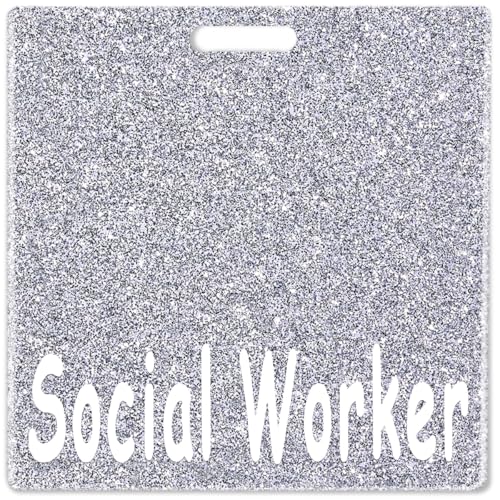 Abamilaka Silberfarbenes glitzerndes Sozialarbeiter-Abzeichen, Buddy Card, Acryl, Glitzer, Pflegezubehör, Identifikations-Etiketten, horizontale Ausweise, Namenskarten, Krankenschwestergeschenke für Abamilaka Silberfarbenes glitzerndes Sozialarbeiter-Abzeichen, Buddy Card, Acryl, Glitzer, Pflegezubehör, Identifikations-Etiketten, horizontale Ausweise, Namenskarten, Krankenschwestergeschenke für von abamilaka