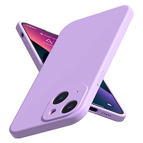 ABITKU Kompatibel mit iPhone 13 Hülle 2021, Flüssigsilikon-Gel-Gummi, volle Abdeckung [mit Kameraschutz] Handyhülle für iPhone 13 6,1 Zoll (15,5 cm) (Clove Purple) von abitku