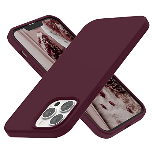 abitku Liquid Silikon Kompatibel mit iPhone 13 Pro Max Hülle 6,7”, Verdickte Stoßfeste Flüssige Silikon Handyhülle mit Rundumschutz Schutzhülle (Pflaume) von abitku
