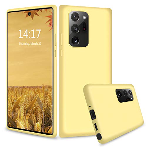 ABITKU Schutzhülle für Galaxy Note 20 Ultra 5G, schlanke, weiche Flüssigsilikon-Schutzhülle (mit weichem Mikrofaser-Futter), kompatibel mit Samsung Galaxy Note 20 Ultra 17,5 cm (6,9 Zoll) (Gelb) von abitku