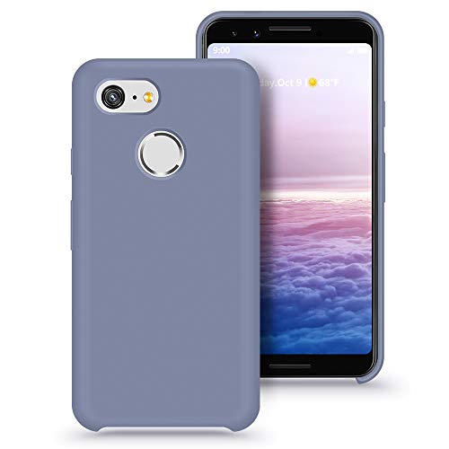 abitku Google Pixel 3 Case, Google Pixel 3 Slim Case, Silicone Gel Rubber Case Soft Microfiber Cloth Lining Cushion Compatible for Google Pixel 3 (Lavender Gray, 5.5 inch) von abitku