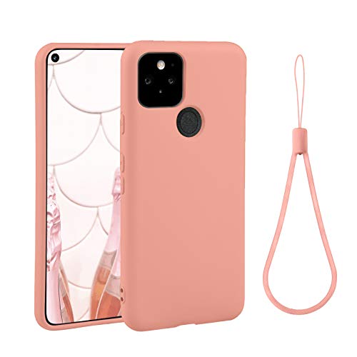 abitku Google Pixel 4A 5G Hülle, Silikon Slim Gel Gummi Handyhülle Weiches Mikrofasertuch Futter Kissen kompatibel für Google Pixel 4A 5G 6,2 Zoll (2020), Rosa von abitku