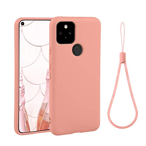 abitku Google Pixel 4A 5G Hülle, Google Pixel 4A 5G Silikon Slim Gel Gummi Handyhülle Weiches Mikrofasertuch Futter Kissen kompatibel für Google Pixel 4A 5G 6,2 Zoll (2020), Rosa von abitku