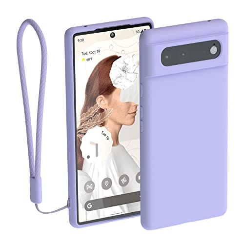 abitku Google Pixel 6 Hülle, Silikon Slim Gel Gummi Handyhülle Weiches Mikrofasertuch Futter Kissen kompatibel für Google Pixel 6 6,4 Zoll (2021), Nelken-Violett von abitku