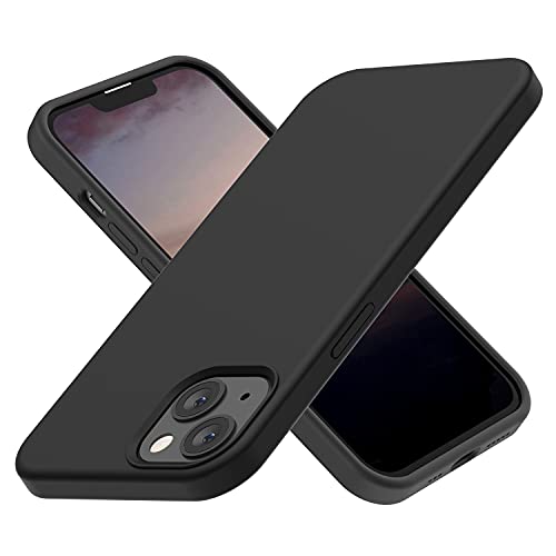 abitku Liquid Silicone Kompatibel mit iPhone 13 Hülle 6,1”, Verdickte Stoßfeste Flüssige Silikon Handyhülle mit Rundumschutz Schutzhülle (Schwarz) von abitku
