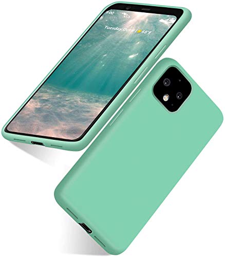 abitku Schutzhülle für Google Pixel 4, für Google Pixel, Silikon, dünn, Gel-Gummi, weiches Mikrofaser-Futter, Kissen, kompatibel mit Google Pixel 4 (5,5 Zoll) (Mintgrün) von abitku