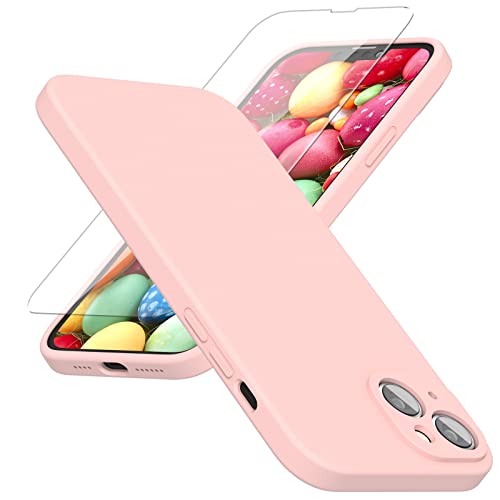 abitku Silikon Hülle Kompatibel mit iPhone 14 Hülle 6,1 Zoll 2022, iPhone 14 Case Silikon Handyhülle Kameraschutz, Kratzfestes Weiches Mikrofaserfutter, (Rosa) von abitku