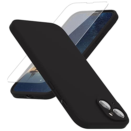 abitku Silikon Hülle Kompatibel mit iPhone 14 Plus Hülle 6,7 Zoll 2022, iPhone 14 Plus Case Silikon Handyhülle Kameraschutz, Kratzfestes Weiches Mikrofaserfutter, (Schwarz) von abitku