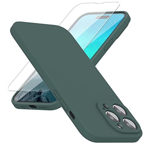 abitku Silikon Hülle Kompatibel mit iPhone 14 Pro Hülle 6,1 Zoll 2022, iPhone 14 Pro Case Silikon Handyhülle Kameraschutz, Kratzfestes Weiches Mikrofaserfutter, (Grün) von abitku