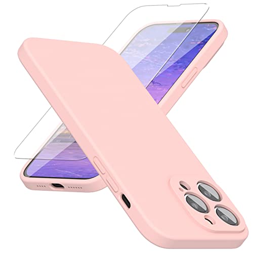 abitku Silikon Hülle Kompatibel mit iPhone 14 Pro Max Hülle 6,7 Zoll 2022, iPhone 14 Pro Max Case Silikon Handyhülle Kameraschutz, Kratzfestes Weiches Mikrofaserfutter, (Rosa) von abitku