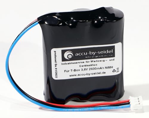 Ersatz-Akku 3,6V 2600 mAh mit 35% mehr Leistung NiMH gebräuchlich für Toniebox Tonie Box Musikbox Lautsprecher mit Kabel und Stecker von accu-by-seidel