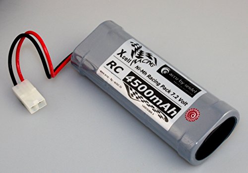 RC - Racing Pack 7,2V 4500mAh Akku geeignet für Toy Fahrzeuge - Racing-Pack mit Tamiya-Stecker. Hochstrom- und Schnellladefähig Inline L2x3 (Made in Germany) von accu-by-seidel