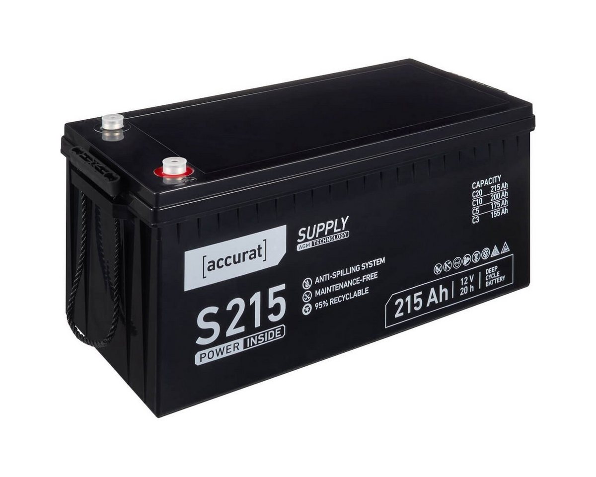 accurat Accurat Supply S215 AGM Bleiakku 215Ah Batterie, (12 V V) von accurat