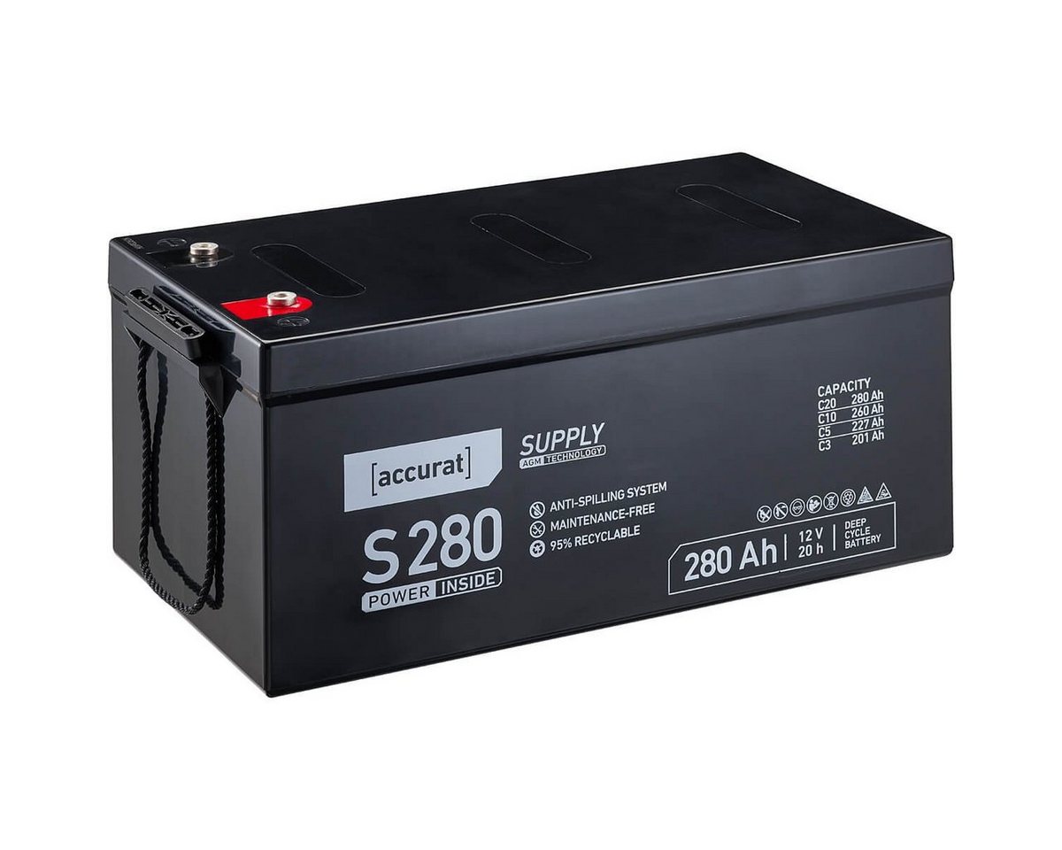 accurat Accurat Supply S280 AGM Bleiakku 280Ah Batterie, (12 V V) von accurat