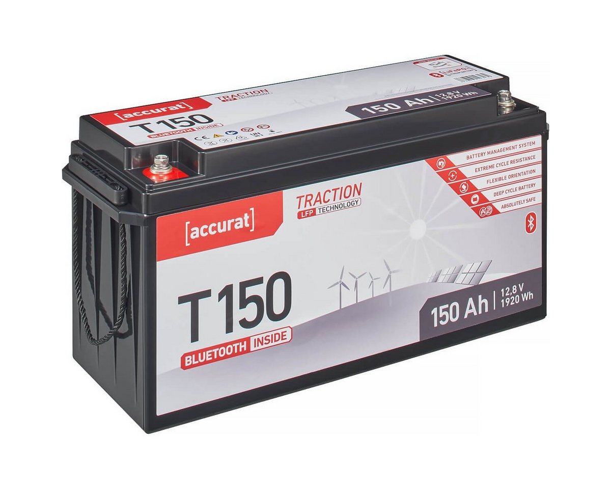 accurat Accurat Traction T150 LFP BT 12V Lithium Versorgungsbatterie 150Ah Batterie, (12 V V) von accurat