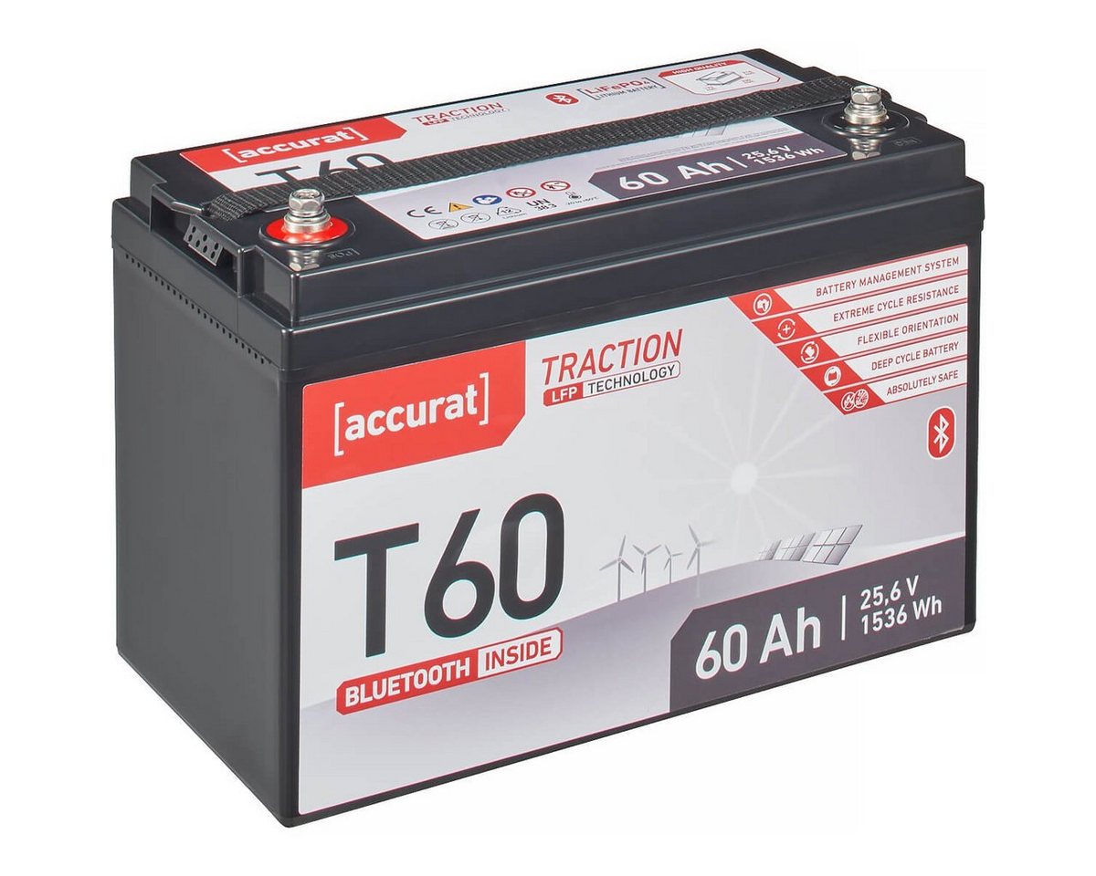 accurat Accurat Traction T60 LFP BT 24V LiFePO4 Lithium 60Ah Batterie, (24 V V) von accurat