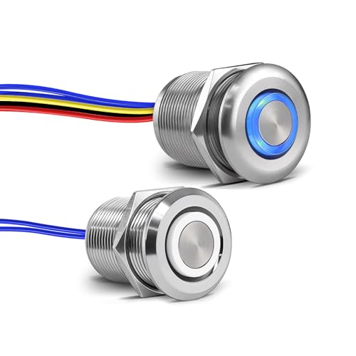 acegoo 12V Dimmer 3 Wege Dimmschalter Kit, 12V LED PWM Dimmer Vollaluminium 6A Druckschalter für Boot Wohnmobil Wohnwagen Camper Auto, für Dimmbare LED Licht, Einzelfarbe LED Streifen, Silber acegoo 12V Dimmer 3 Wege Dimmschalter Kit, 12V LED PWM Dimmer Vollaluminium 6A Druckschalter für Boot Wohnmobil Wohnwagen Camper Auto, für Dimmbare LED Licht, Einzelfarbe LED Streifen, Silber von acegoo