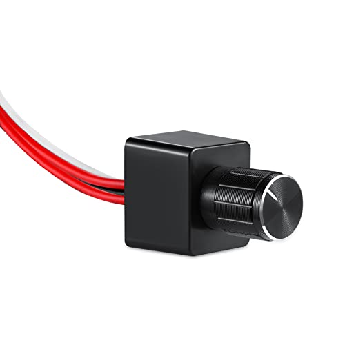 acegoo DC 12V Dimmer LED PWM 6A 4 Drähte Dimmschalter Stufenloses Dimmen für Wohnmobil, Boot, LKW, Van, Dimmbare LED-Beleuchtung, Einzelfarbe LED Streifen Beleuchtung Kontrolle Helligkeit von acegoo