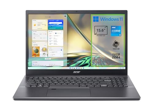 Acer Aspire 5 A515 57 51 x 4 Laptop, Notebook, Prozessor Intel Core i5 12450H, RAM 16 GB DDR4, 1024 GB PCIe NVMe SSD, Display 15,6 Zoll IPS FHD LED LCD, Grafikkarte Intel UHD, Windows 11 Home Acer Aspire 5 A515 57 51 x 4 Laptop, Notebook, Prozessor Intel Core i5 12450H, RAM 16 GB DDR4, 1024 GB PCIe NVMe SSD, Display 15,6 Zoll IPS FHD LED LCD, Grafikkarte Intel UHD, Windows 11 Home von acer