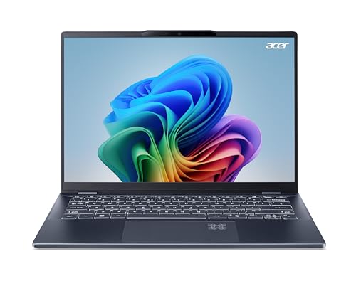 Acer Swift 14 AI (SF14-51-719M) Copilot+ PC, AI Notebook 47 Tops - 14" WQ2.8K OLED Display, Intel Core Ultra 7 256v, 16 GB RAM, 1TB SSD, Intel Arc Grafik 140V, Windows 11, QWERTZ Tastatur, blau von acer